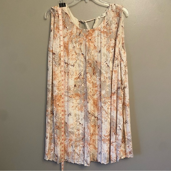 Entro Boho Dress Medium CreamTank Oversized Flowy - Picture 6 of 10